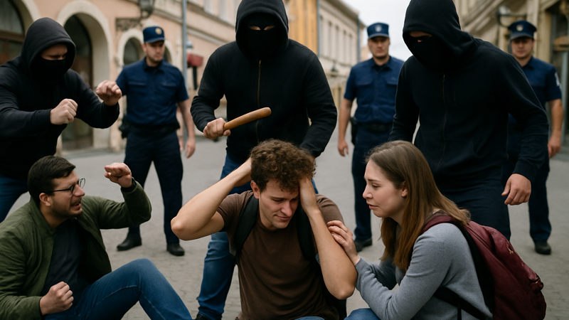 Serbian Student Protesters Face Violence as Police Stand Idle in Novi Sad