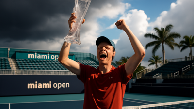 Sinner Makes History with Rain-Delayed Miami Open Victory, Completes Sunshine Double Without Dropping a Set