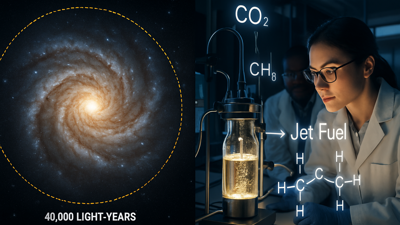 Revolutionary Scientific Breakthroughs: Astronomers Map Milky Way Boundaries While Scientists Transform CO2 into Jet Fuel