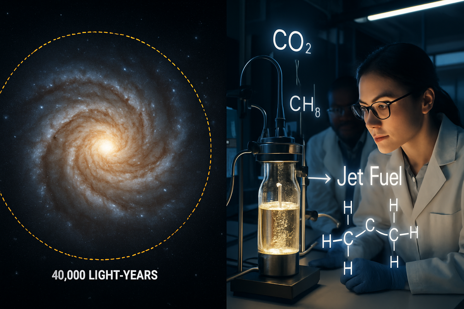 Revolutionary Scientific Breakthroughs: Astronomers Map Milky Way Boundaries While Scientists Transform CO2 into Jet Fuel