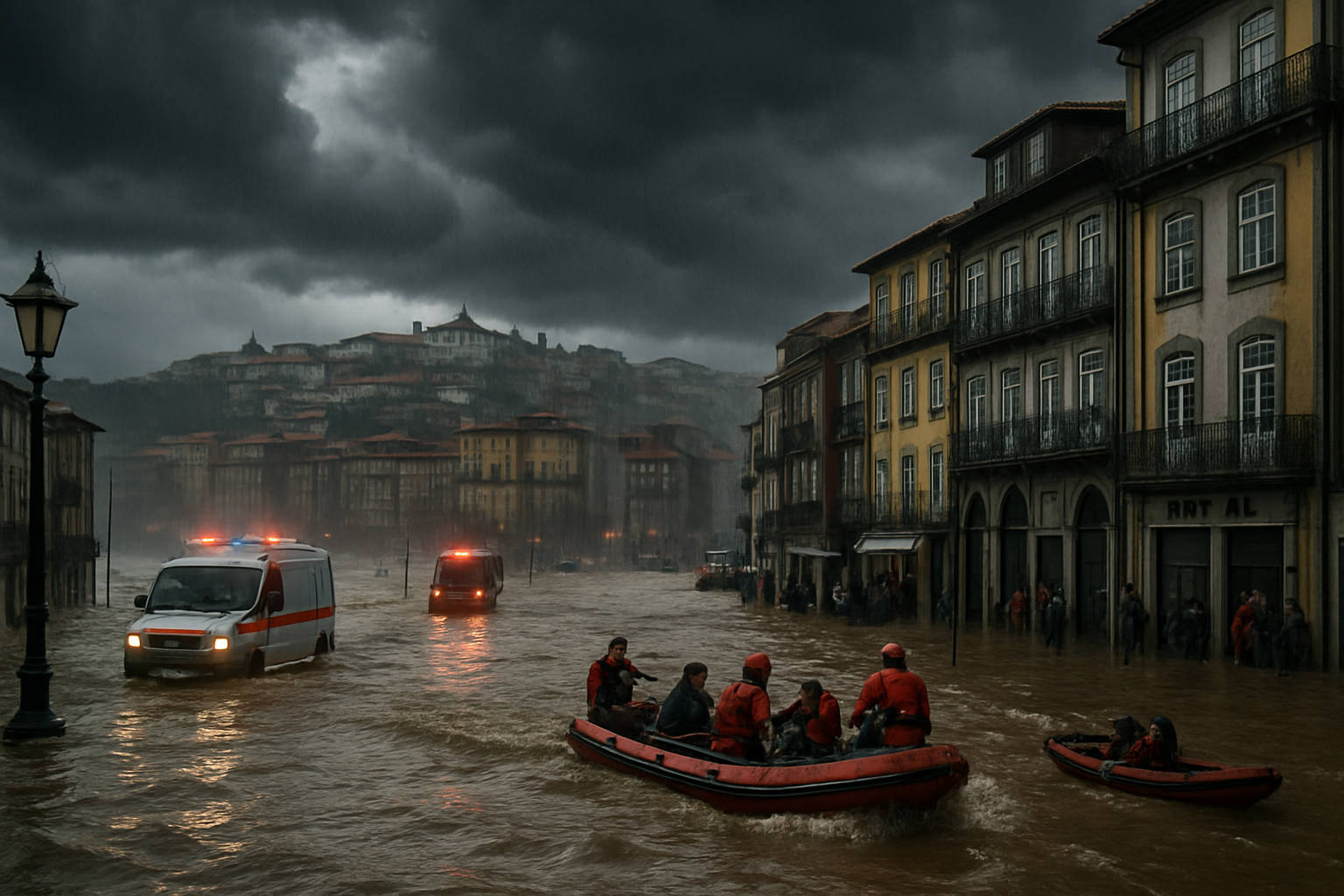Storm Leonardo Devastates Portugal: Rivers Overflow as Government Extends Emergency Status
