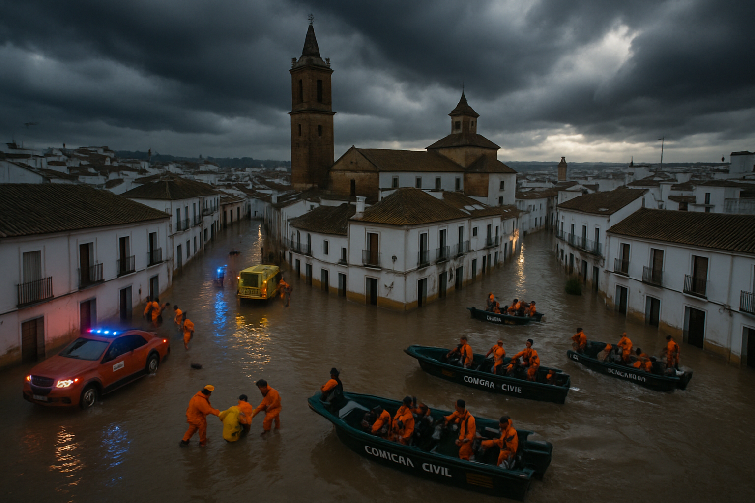 Storm Leonardo Devastates Southern Spain: Mass Evacuations Continue as 3,500 Residents Displaced in Andalusia Emergency
