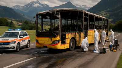 Six Dead in Swiss Bus Fire as Police Investigate Potential Deliberate Act