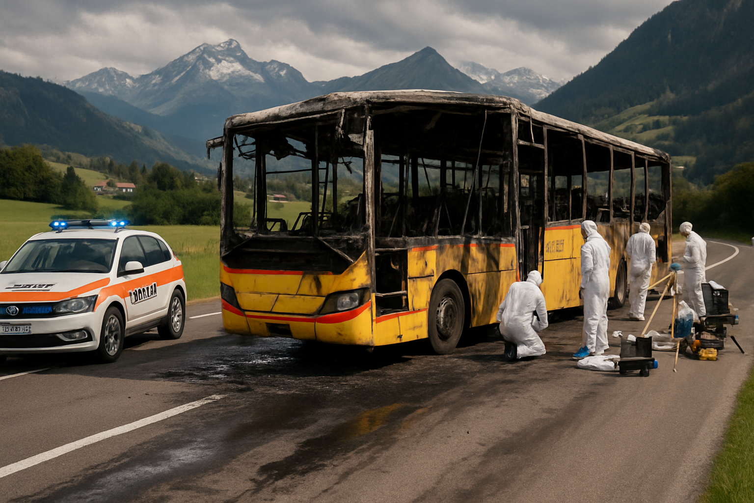 Six Dead in Swiss Bus Fire as Police Investigate Potential Deliberate Act