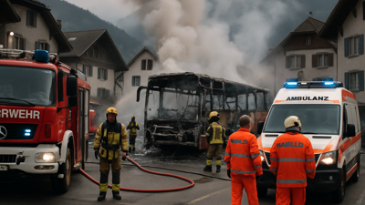 Switzerland Bus Fire in Kerzers Kills Six as Police Investigate Potential Arson Attack