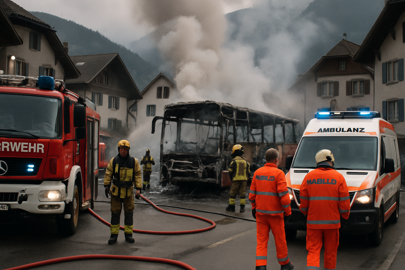 Switzerland Bus Fire in Kerzers Kills Six as Police Investigate Potential Arson Attack