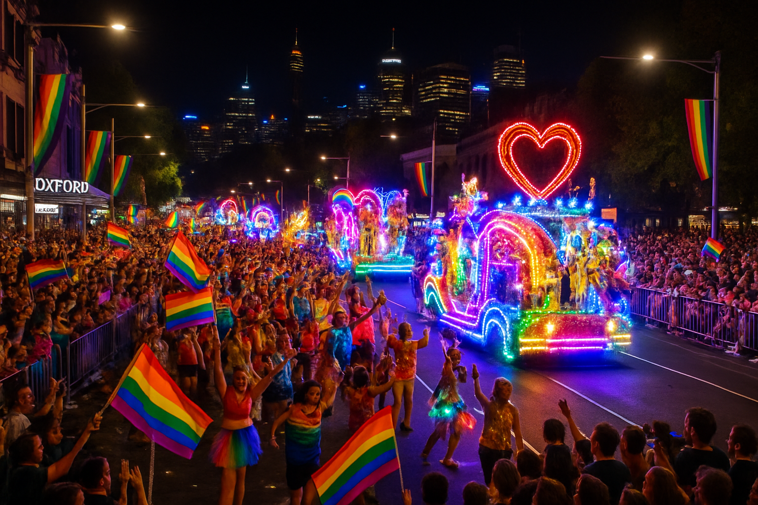 Sydney's 48th Gay and Lesbian Mardi Gras Draws 10,000 Participants in Spectacular Oxford Street Celebration