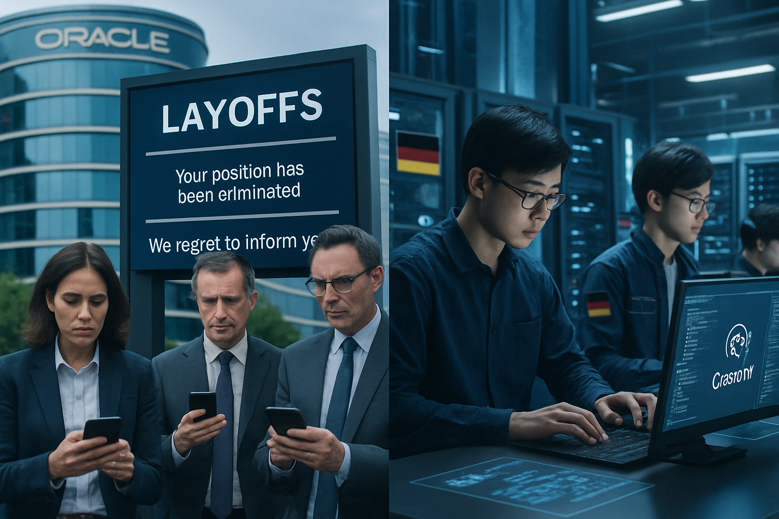 Oracle's Email Layoffs Signal Tech Industry's AI Transformation Crisis as ChatGPT Dominance Faces Global Competition