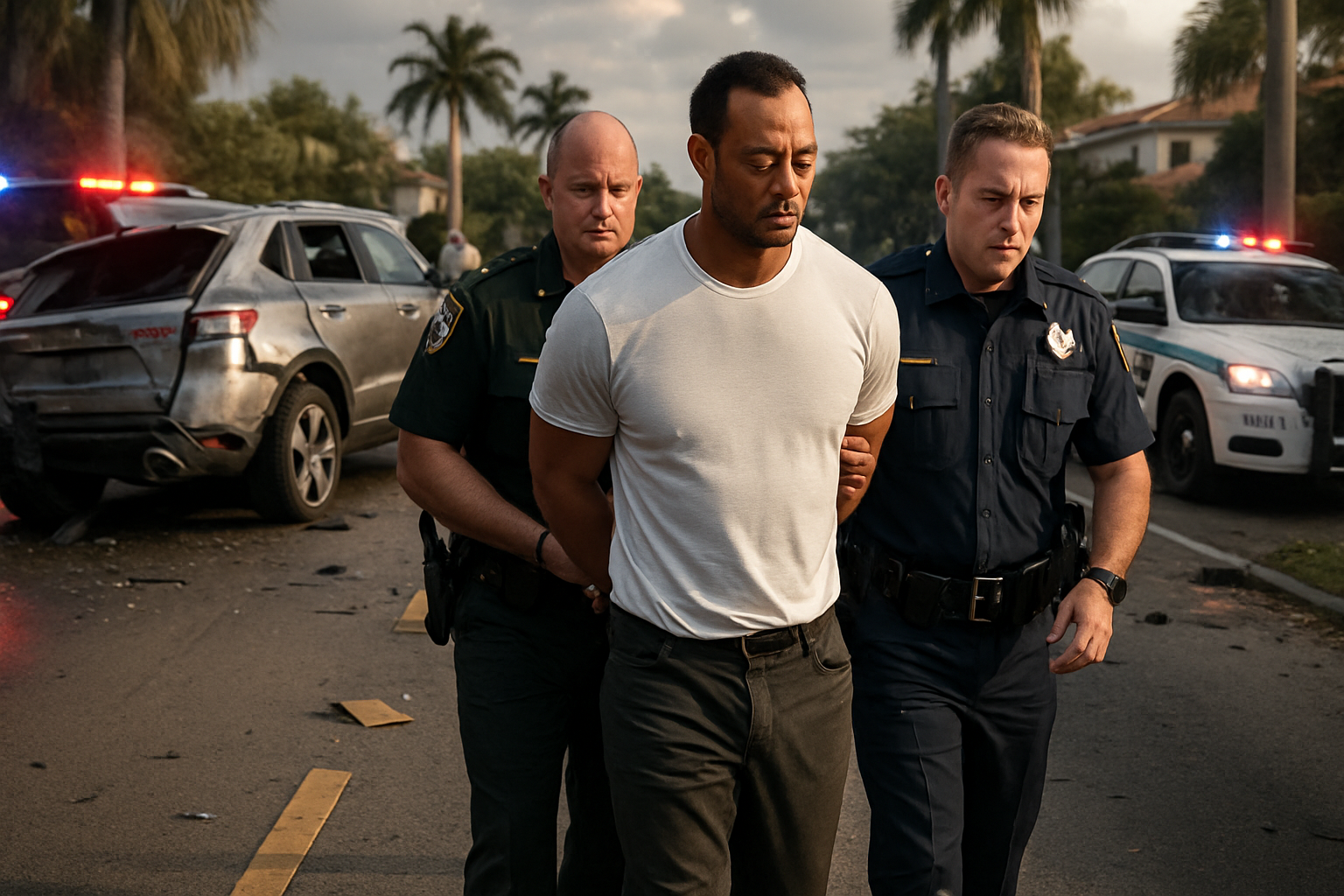 Tiger Woods Arrested on DUI Charges After Rollover Crash Near Jupiter Island Home