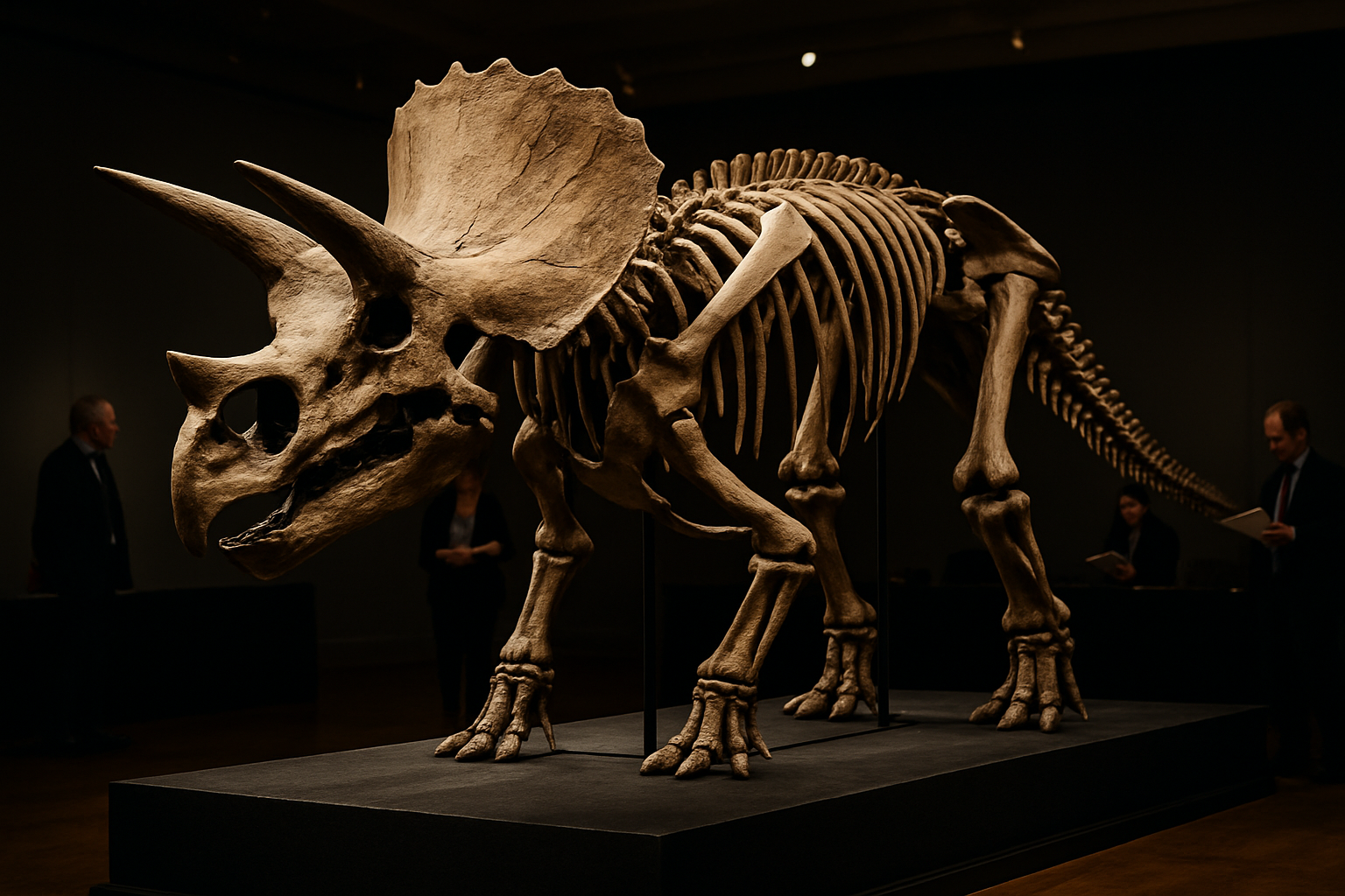 Triceratops Skeleton 'Trey' Heads to Auction as Dinosaur Fossil Market Reaches Record Highs