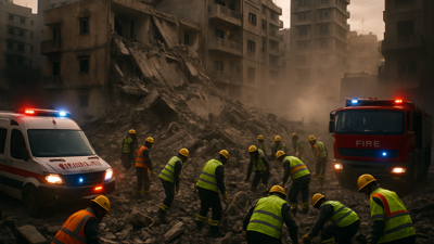 Building Collapse in Lebanon's Tripoli Kills At Least Five, Rescue Operations Continue