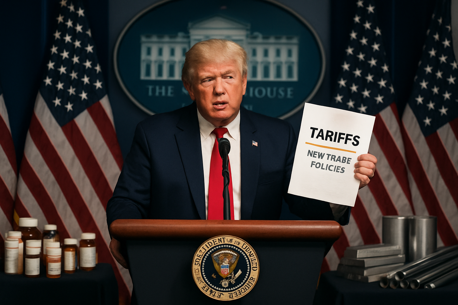 Trump Announces 100% Pharmaceutical Tariffs as Trade War Escalates Globally