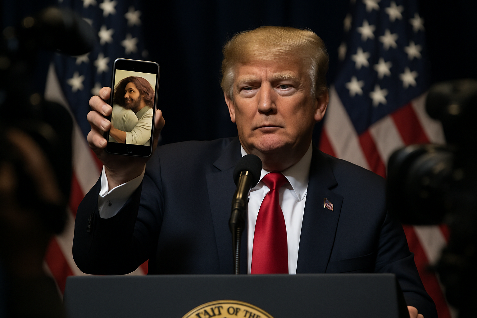 Trump Posts New AI Jesus Image as Vatican Feud Deepens During Pope's Historic Algeria Visit