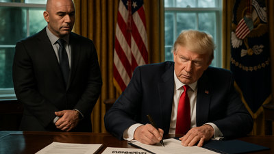 Trump Signs Historic Executive Order Accelerating Psychedelic Drug Treatments with Joe Rogan at Ceremony