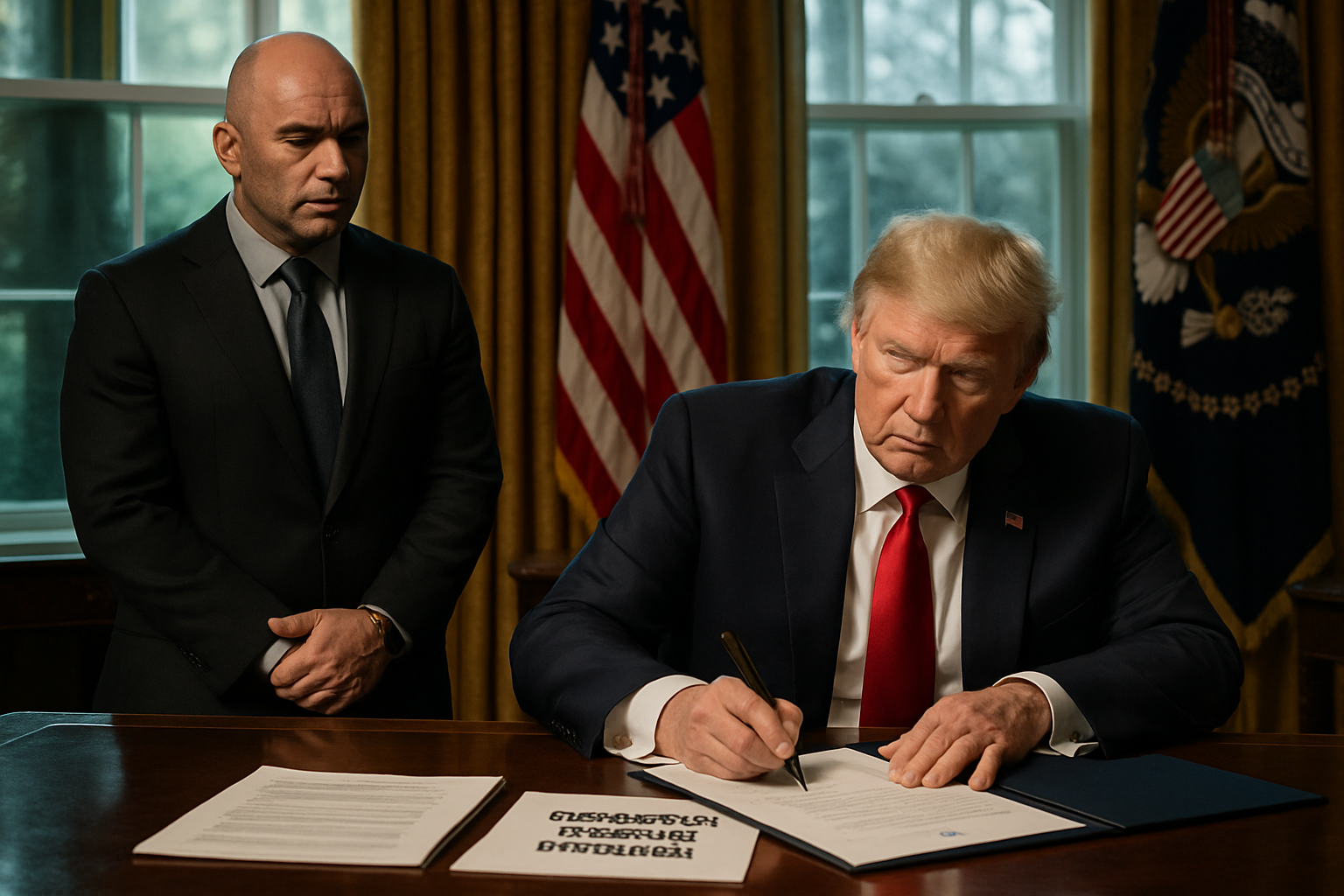 Trump Signs Historic Executive Order Accelerating Psychedelic Drug Treatments with Joe Rogan at Ceremony