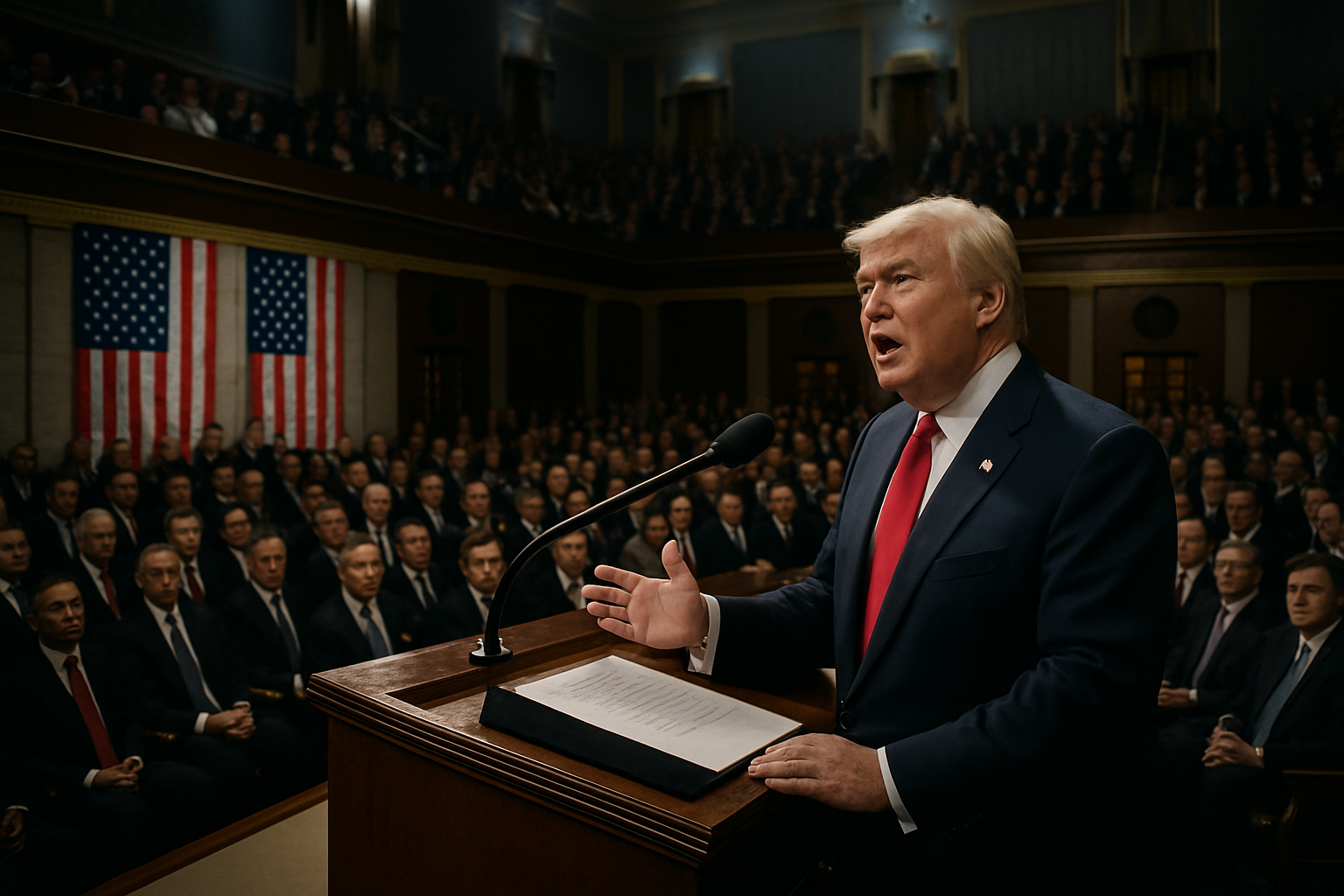 Trump Delivers Record-Breaking State of the Union Address Amid Constitutional Crisis