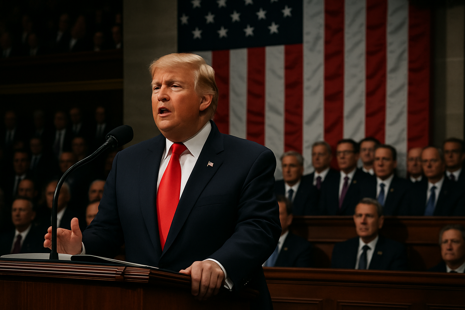 Trump Delivers Record-Breaking 105-Minute State of the Union Address Amid Political Turmoil