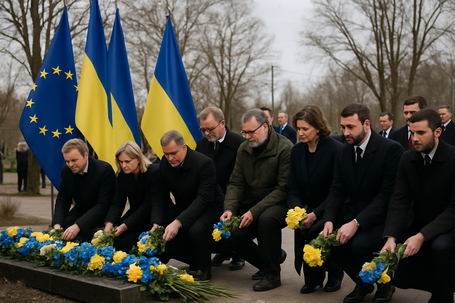 Ukraine Commemorates Bucha Massacre Fourth Anniversary as EU Shows Solidarity While Russia Rejects Peace Overtures