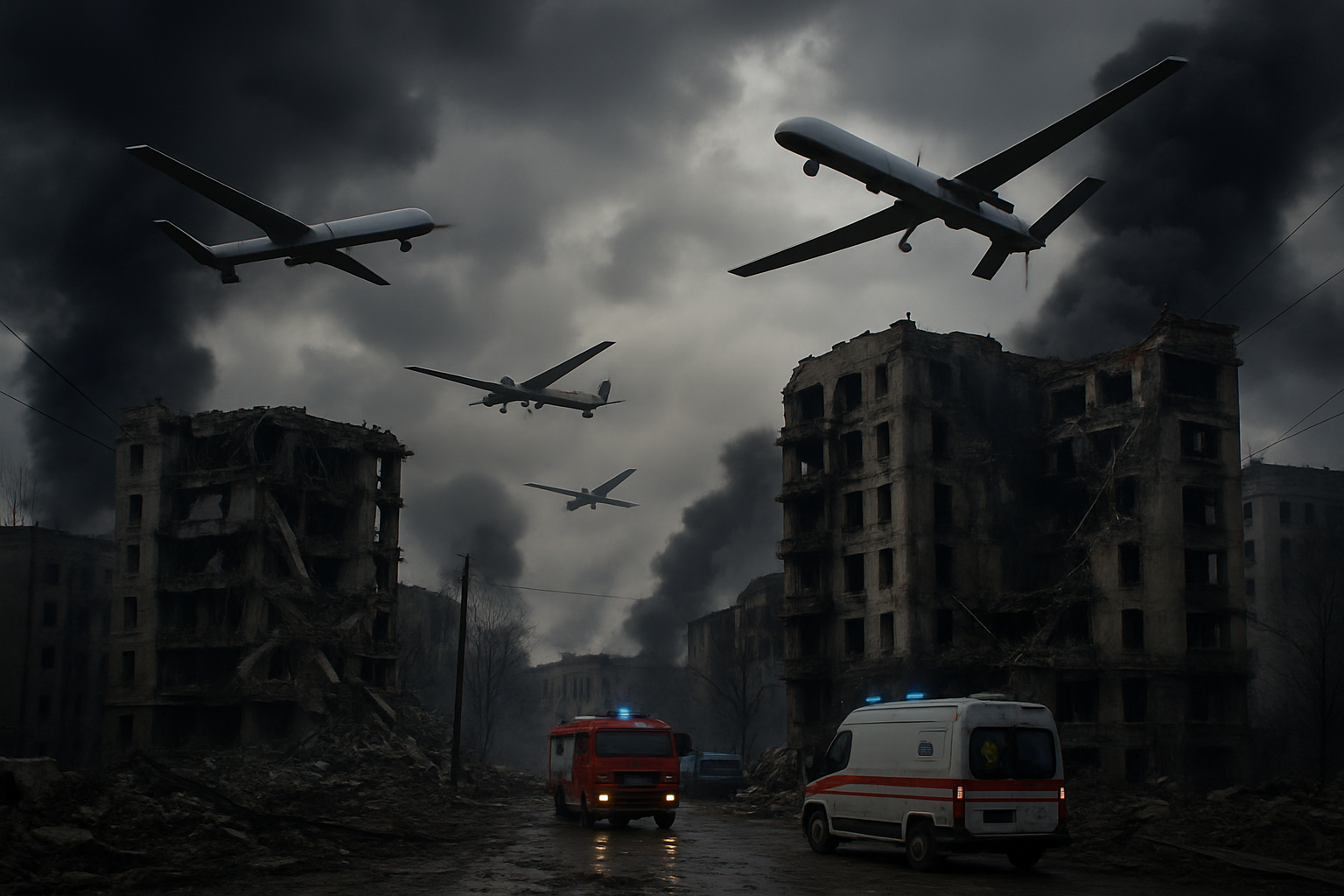 Ukraine War Escalates with Massive Drone Assaults as Russia Launches Historic First Robotic Military Operation