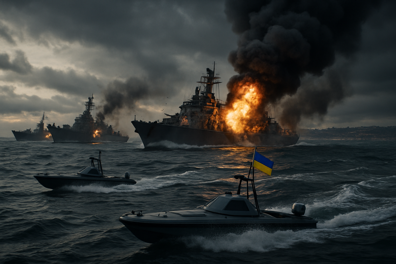 Ukrainian Forces Strike Russian Naval Vessels in Major Crimean Operations