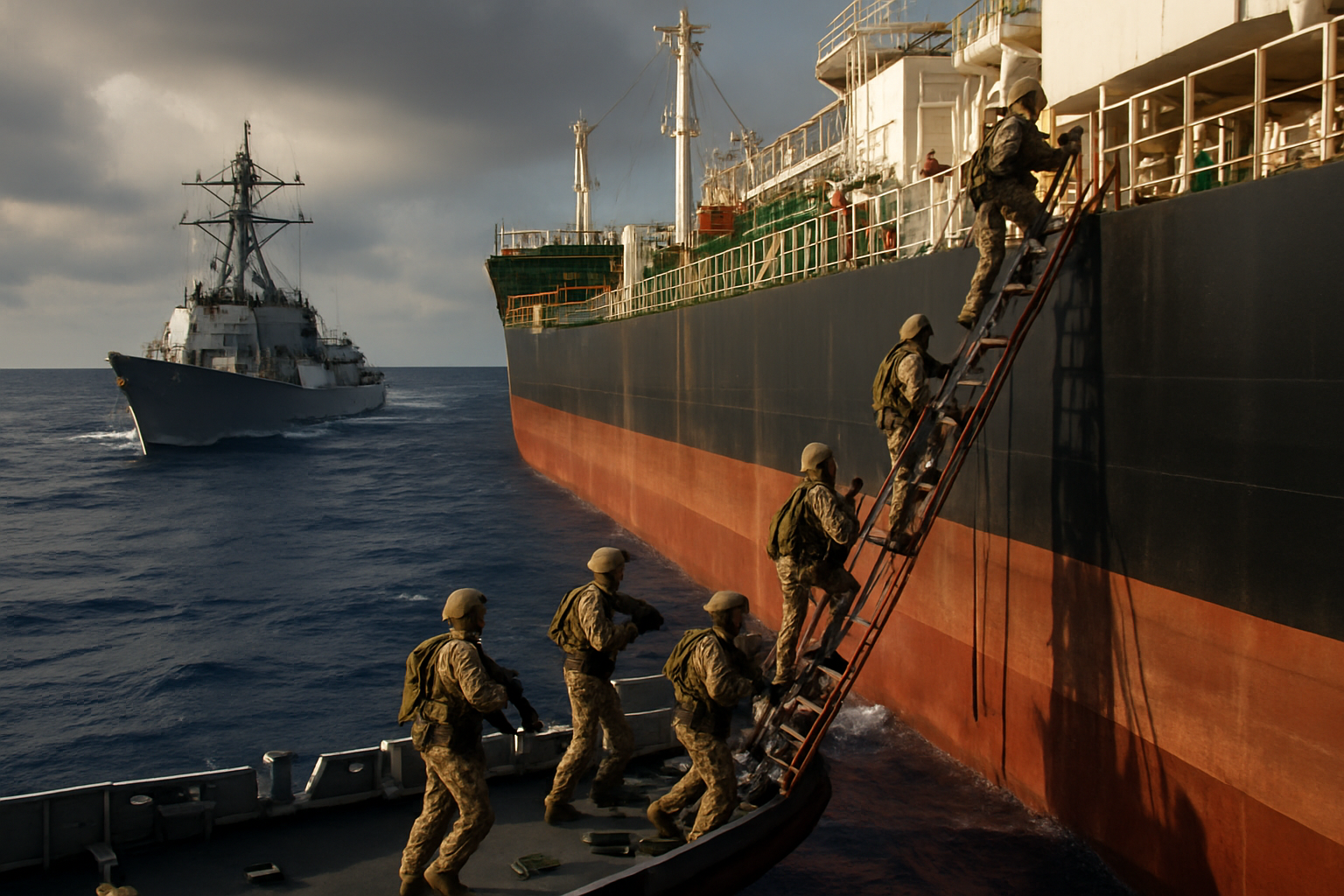 US Forces Board Third Sanctioned Oil Tanker in Indian Ocean as Maritime Security Operations Intensify