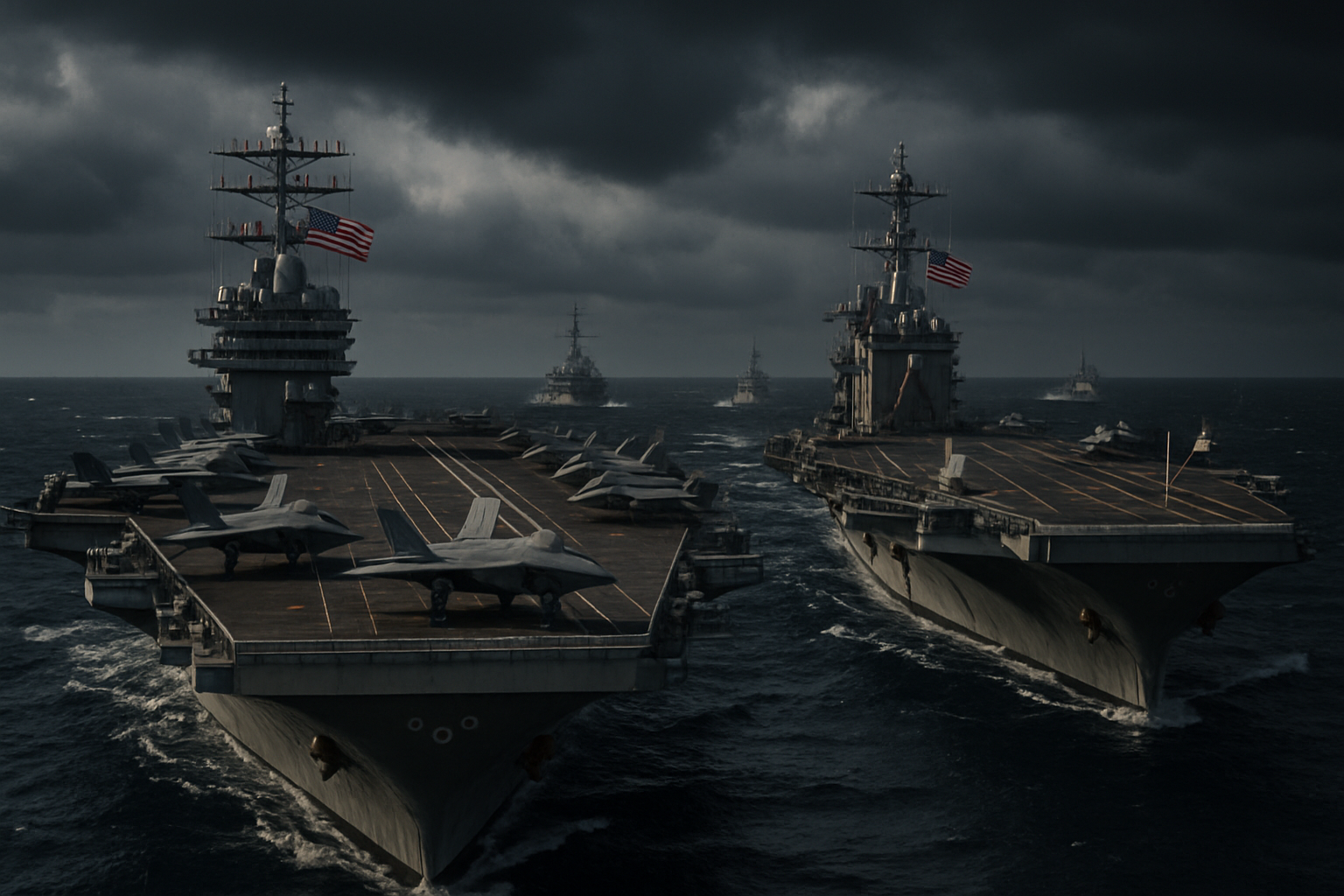 Pentagon Plans Multi-Week Strikes Against Iran as Trump Deploys Second Aircraft Carrier and Calls for Regime Change