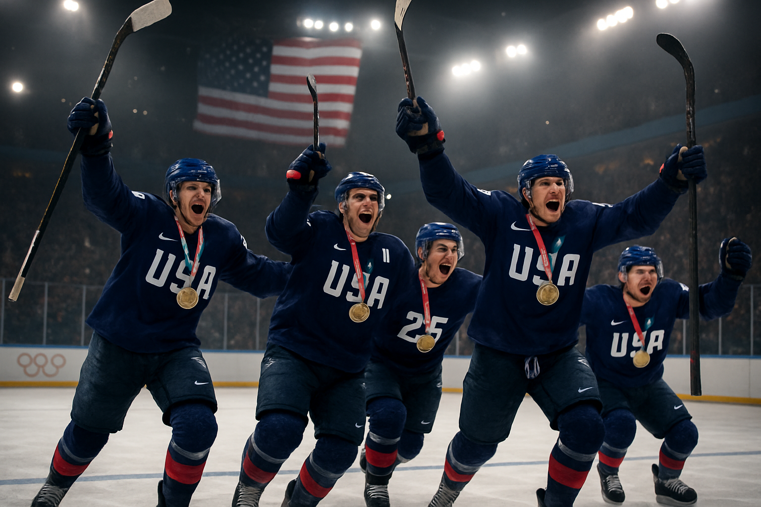 US Hockey Team Defeats Canada to Win First Olympic Gold Since 'Miracle on Ice'