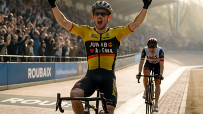 Van Aert Claims Historic First Paris-Roubaix Victory, Beating Pogačar in Dramatic Sprint Finish