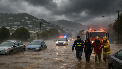 Wellington Declares Weather Emergency as 77mm Deluge Triggers Flash Flooding and Landslips