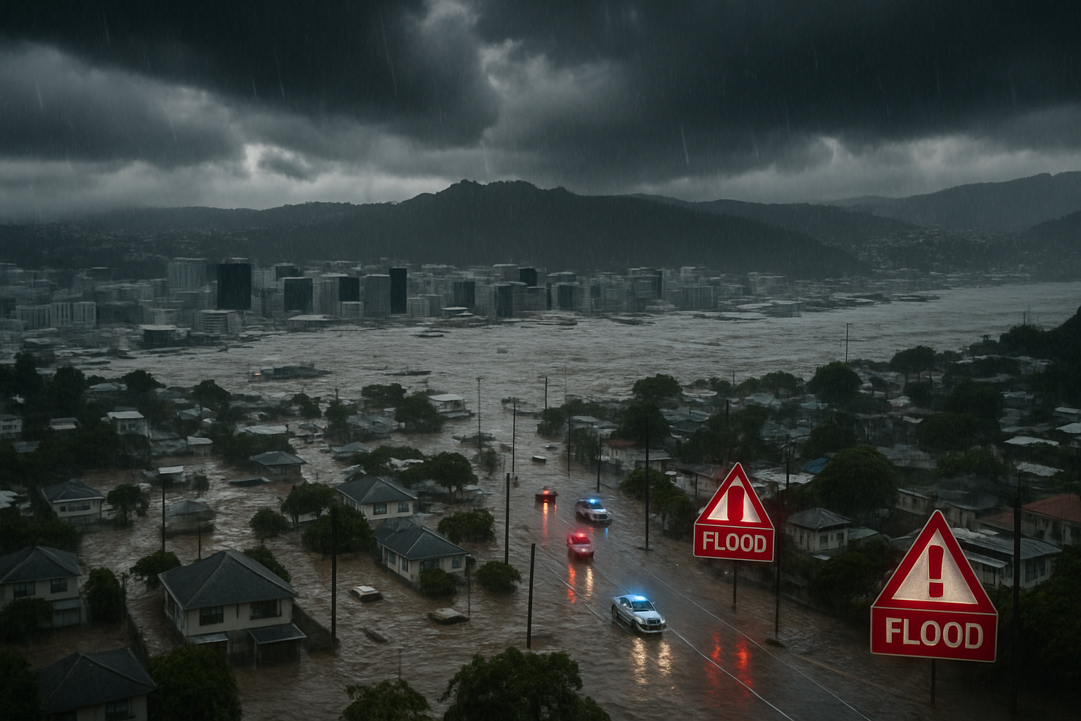Wellington Flooding Crisis Intensifies: Red Rain Warnings Issued as Search for Missing Person Continues