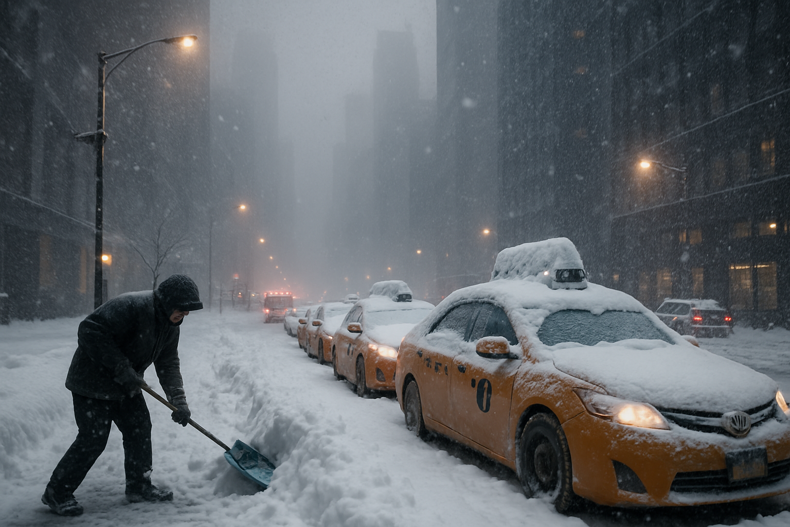 Historic Winter Storm Dumps 50cm of Snow on New York City, Triggers Police Snowball Incident
