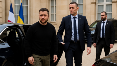 Zelensky Arrives in Paris for Critical Talks with Macron as Iran Crisis Derails Peace Momentum